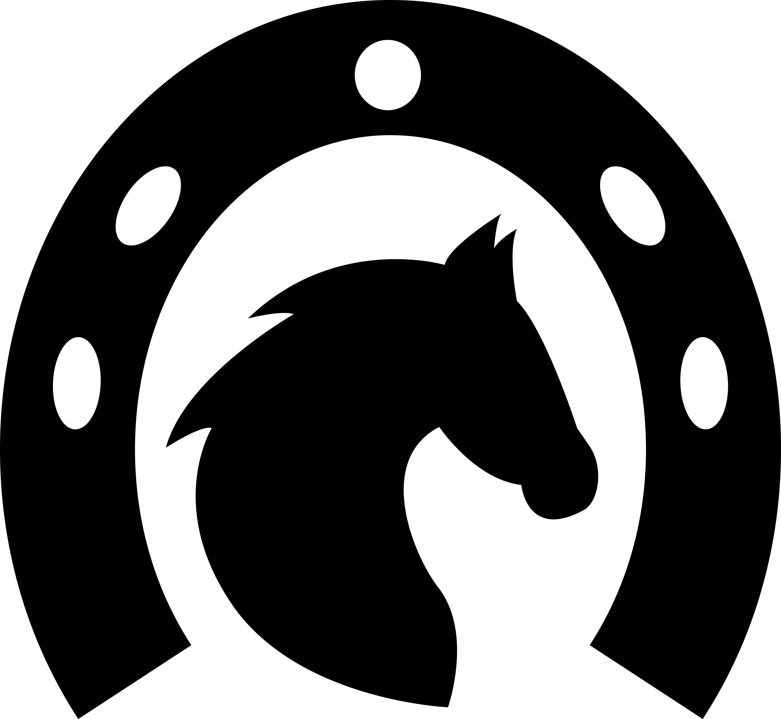 Horse Head In A Horseshoe Laser Cut Svg File Free Vectors